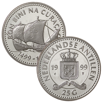 25 Gulden 1999 Bon Bini Na Curaçao Nederlandse Antillen Proof